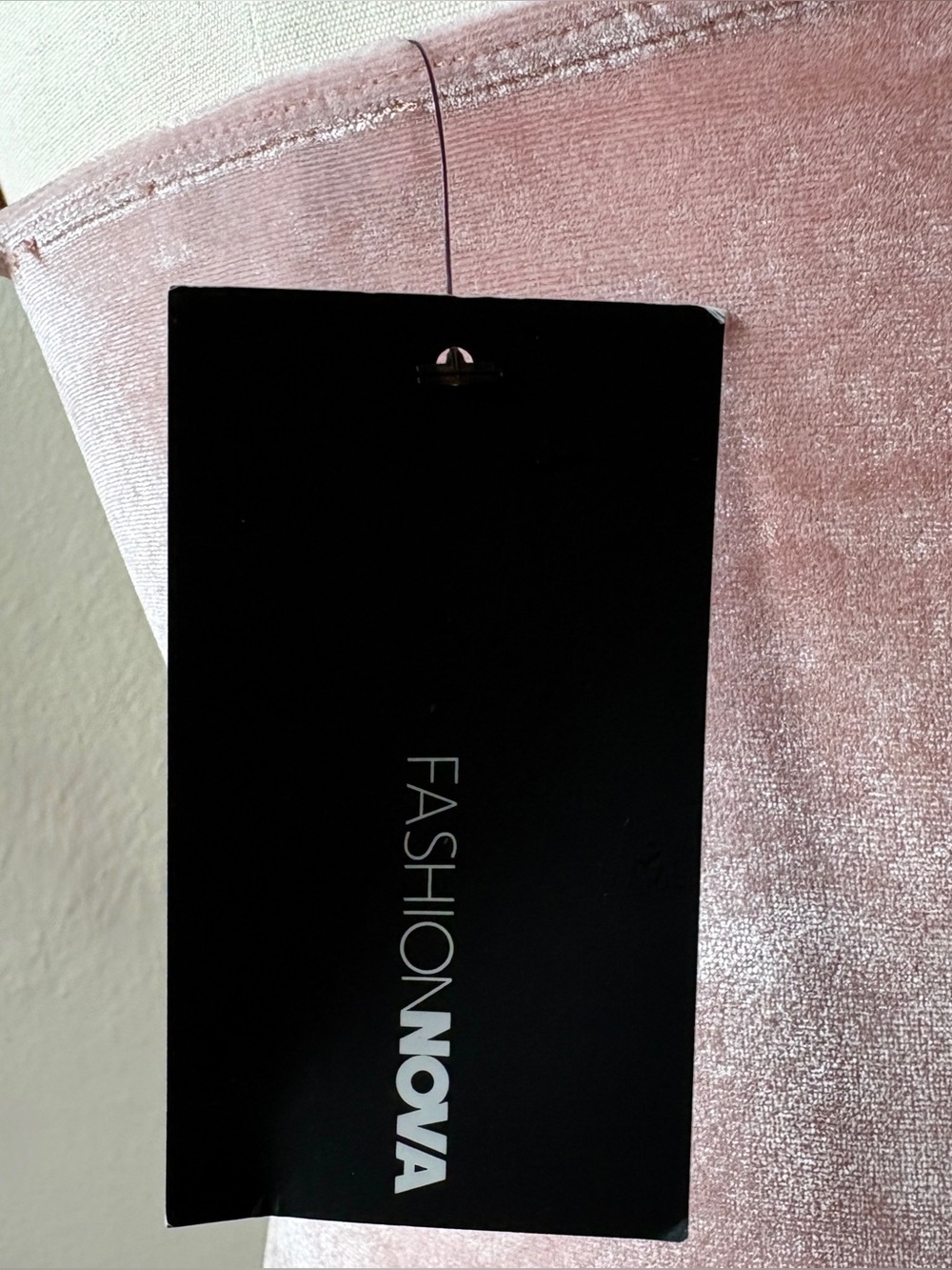 Fashion Nova Pink Velvet Feather Bodycon Dress Size S Mini Bling Gem Necklace - Picture 12 of 15